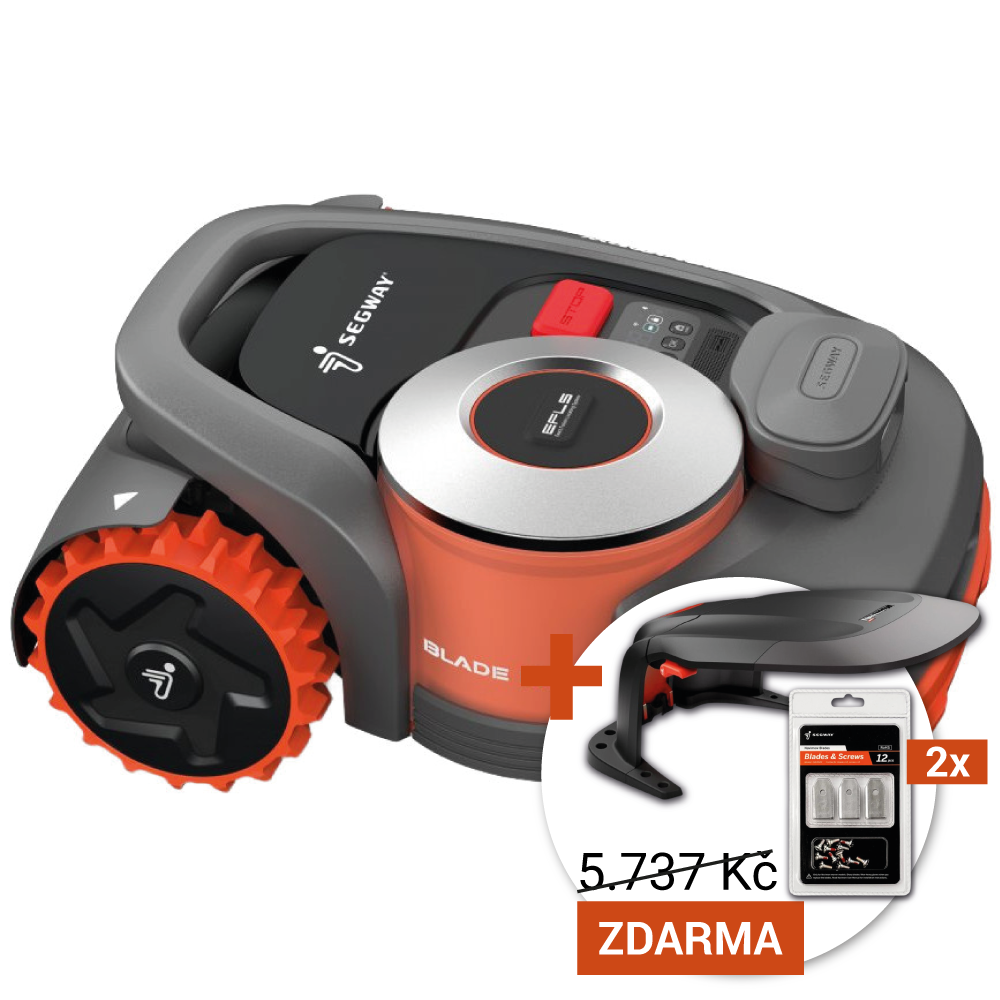 Robotická sekačka bez drátu Segway Navimow H3000E - VisionFence + 2x sada náhradních nožů a Garáž Navimow Robotická sekačka bez drátu Segway Navimow H3000E - VisionFence + 2x sada náhradních nožů a Garáž Navimow