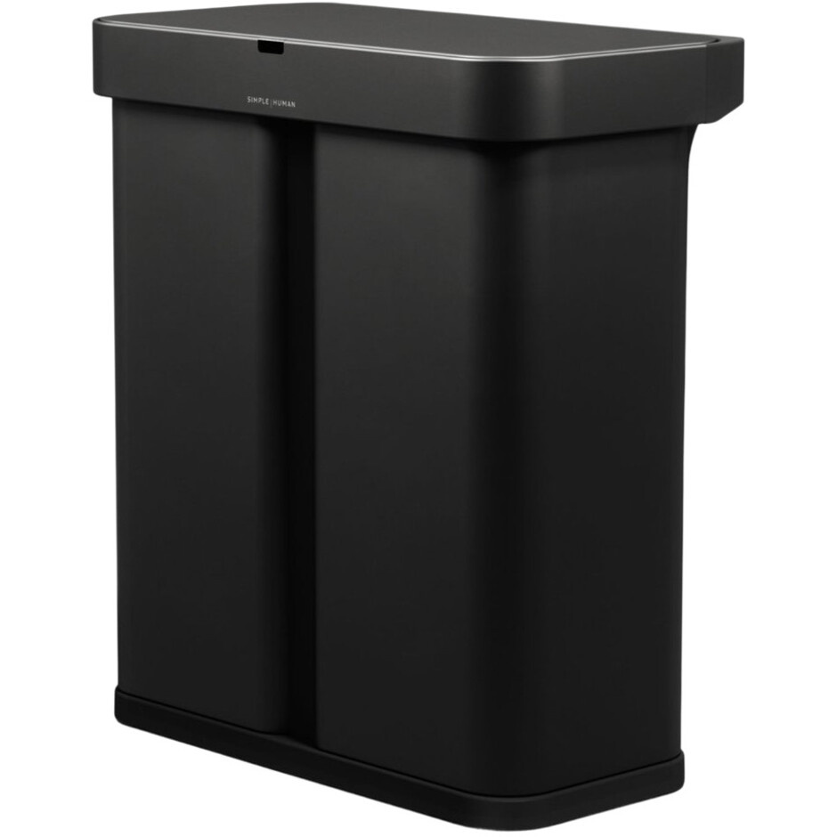 Levně Simplehuman Dual Sensor 58 L (34/24) - černá ocel - Bezdotykový koš
