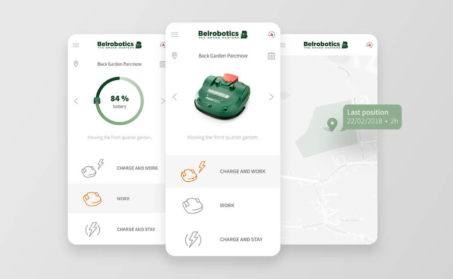 Belrobotics ParcMow – mobilná aplikácia