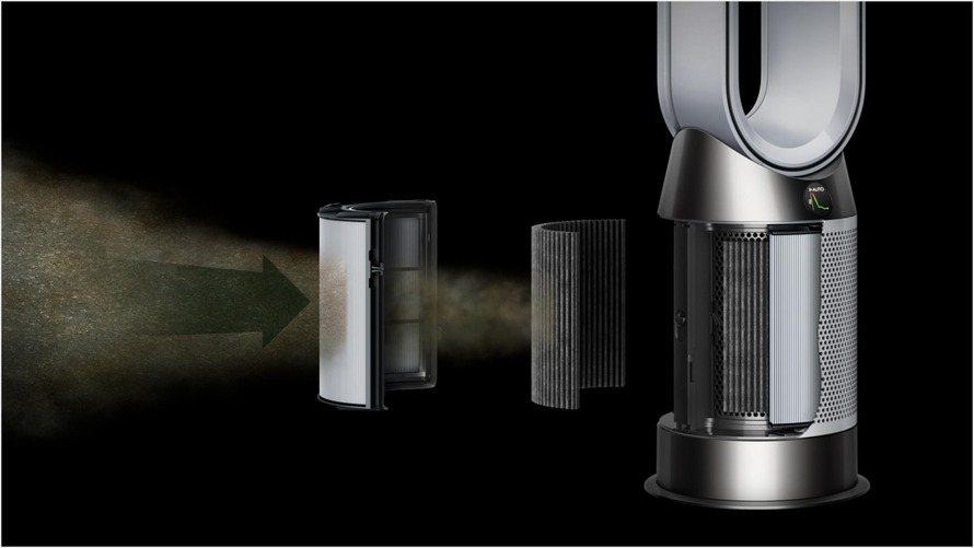 Čistička vzduchu Dyson Purifier Hot+Cool Gen1 HP10 Zachycuje plyny a ultrajemné částice