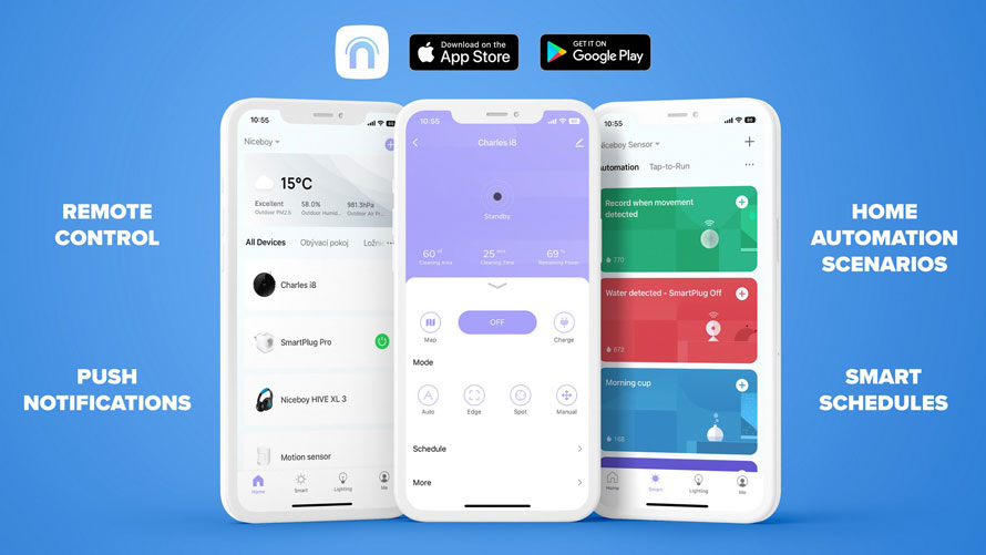 Niceboy i8 mobilní aplikace